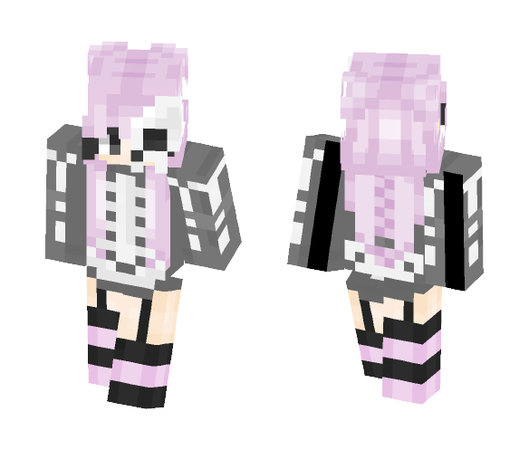 Pastel Skeleton ~ Elec - Female Minecraft Skins - image 1