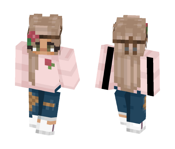Pretty Rose GIrl - Girl Minecraft Skins - image 1
