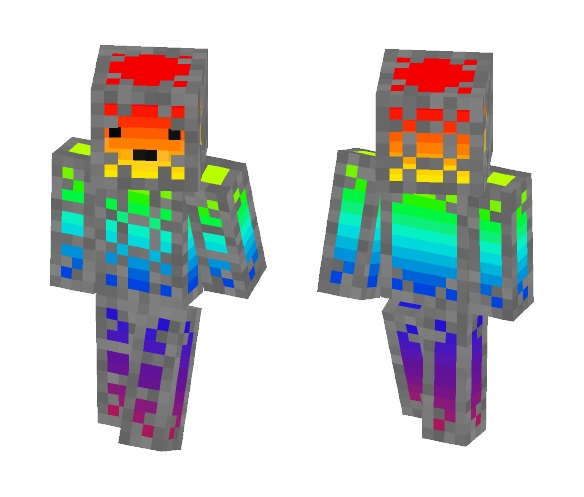 Download Free rainbow powered robot Skin for Minecraft image 1 rainbow powered robot - Interchangeable Minecraft Skins - image 1