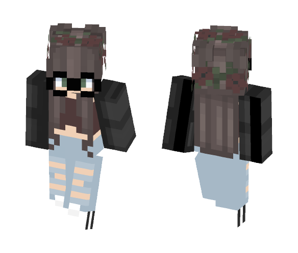 Nerdy Flower Girl - Girl Minecraft Skins - image 1