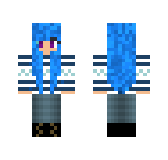 Cute Blue Winter Girl