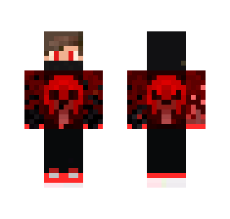 Red skull shirt boy