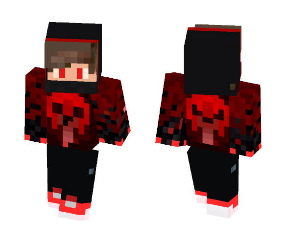 Red skull shirt boy - Boy Minecraft Skins - image 1