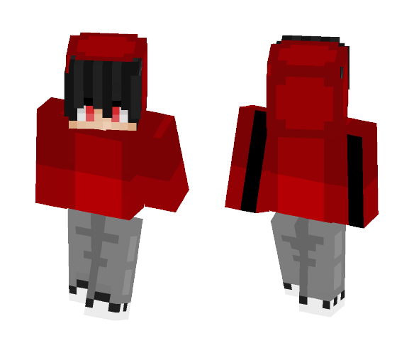 Red Hoodie - Male Minecraft Skins - image 1