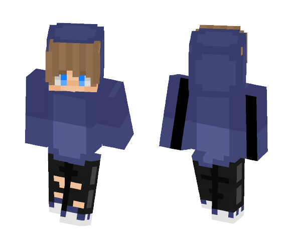 Blue Hoodie - Male Minecraft Skins - image 1