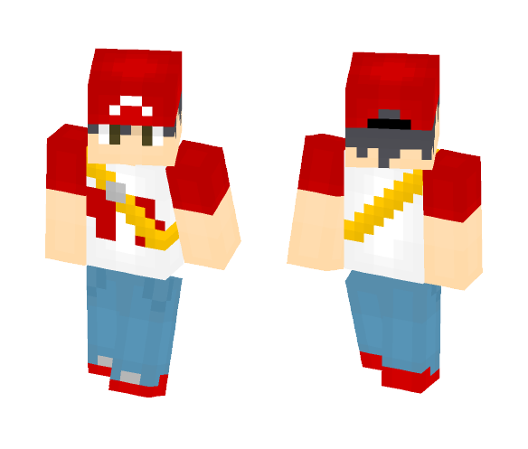 Trainer Red (Adult;Alola) - Male Minecraft Skins - image 1