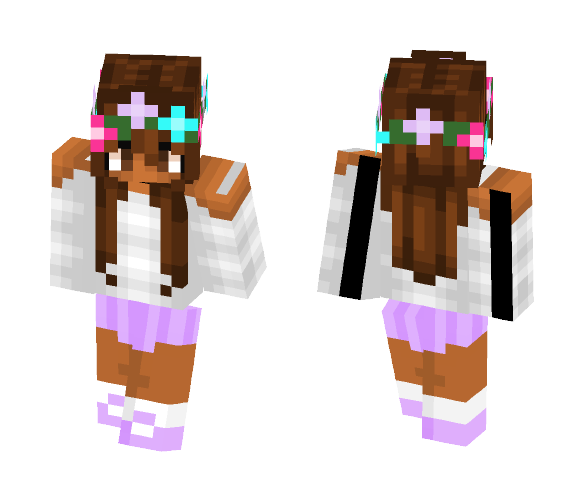 Cute flower girl - Cute Girls Minecraft Skins - image 1