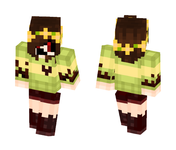 ColorShift Scary Face Chara - Male Minecraft Skins - image 1