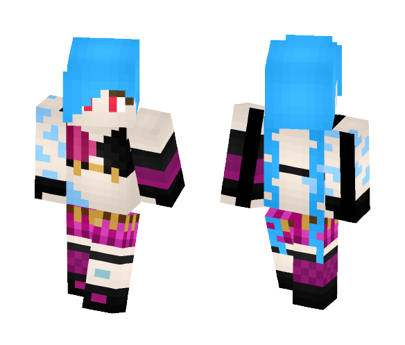 Download Free League of Legends: Jinx Skin for Minecraft image 1 League of Legends: Jinx - Female Minecraft Skins - image 1