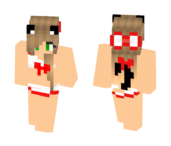 Red and White Swim Wear - Male Minecraft Skins - image 1