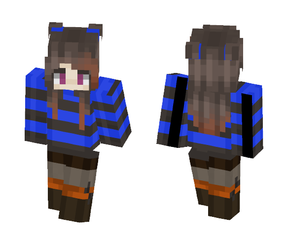 Download Free Love the blue Skin for Minecraft image 1 Love the blue - Female Minecraft Skins - image 1