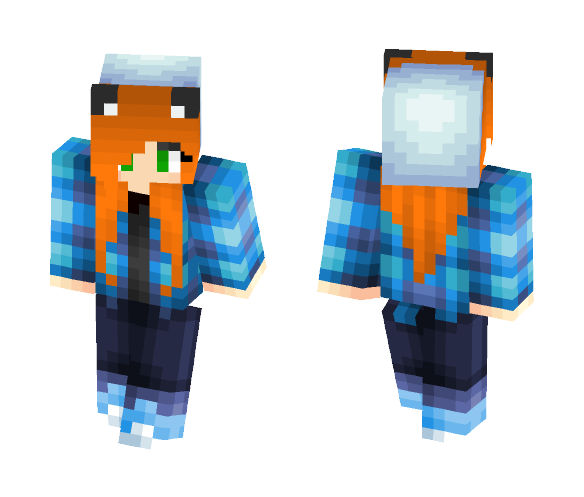 Blue Warmup Jacket - Female Minecraft Skins - image 1