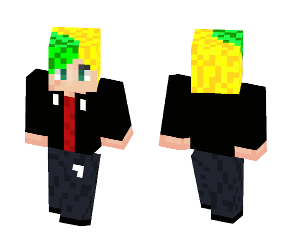 Download Free Teenager | Green Dyed Hair Skin for Minecraft image 1 Teenager | Green Dyed Hair - Male Minecraft Skins - image 1