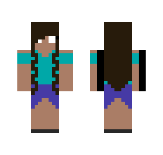 Cartoon herobrine girl