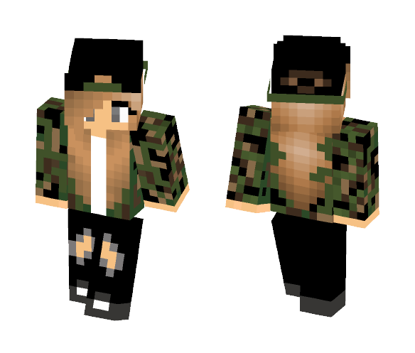 Camo Girl - Girl Minecraft Skins - image 1