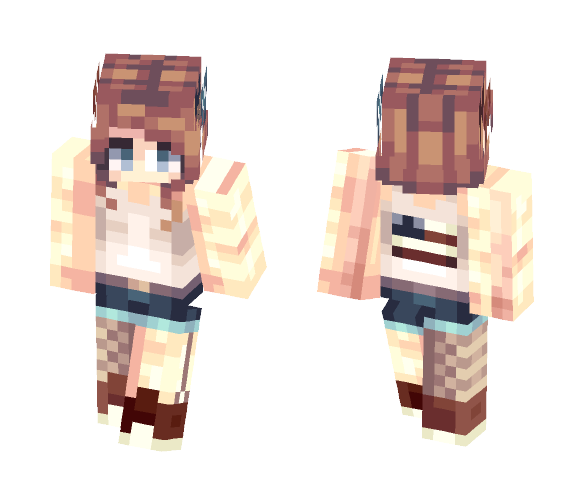 Download Free Happy late 4th of July Skin for Minecraft image 1 Happy late 4th of July - Female Minecraft Skins - image 1