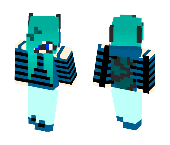 Blue Raccoon Girl - Girl Minecraft Skins - image 1