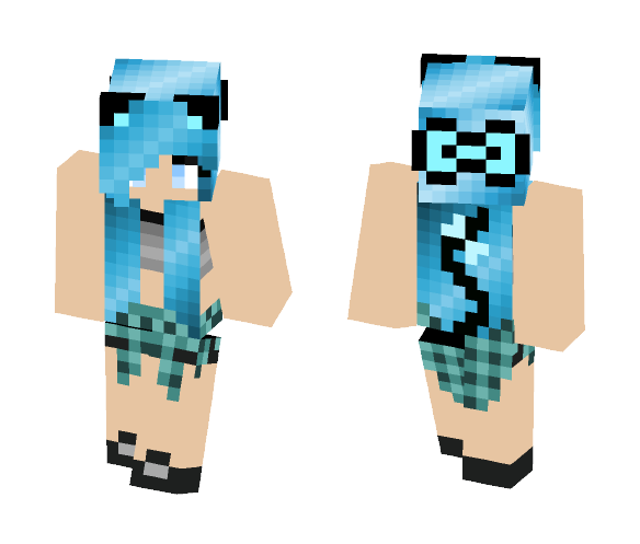 Blue neko - Female Minecraft Skins - image 1