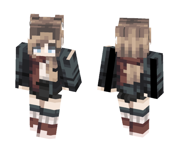 -Red scarf- - Female Minecraft Skins - image 1
