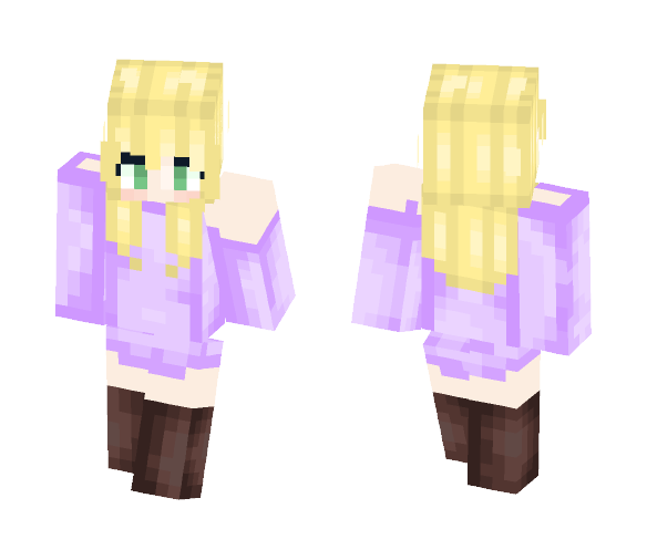 Pastel Purple Sweater Dress - Female Minecraft Skins - image 1