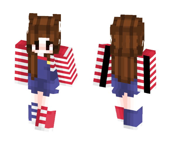 Download Free Happy Fourth of July !! Skin for Minecraft image 1 Happy Fourth of July !! - Female Minecraft Skins - image 1