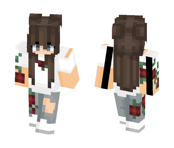 § ♥Red roses♥ § - Female Minecraft Skins - image 1