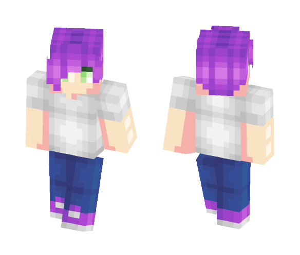 Cool Purple Guy Skin - Male Minecraft Skins - image 1