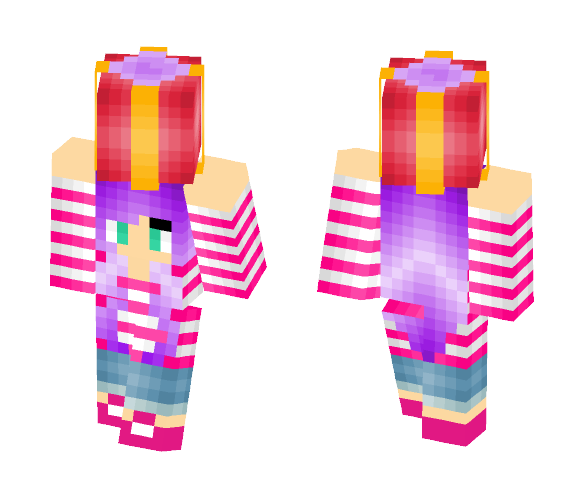 Gift Above Her Head - Female Minecraft Skins - image 1