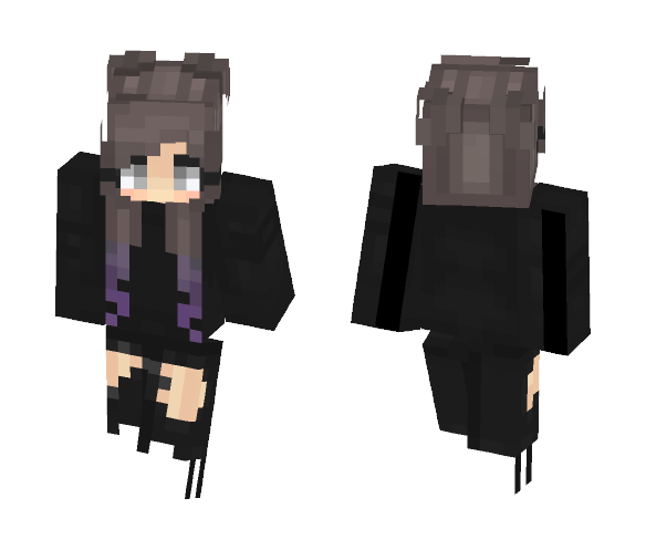 purple dyed tips - Female Minecraft Skins - image 1