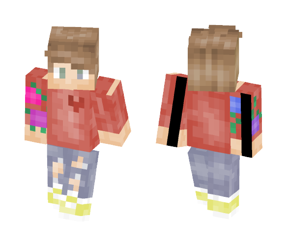 o3o Red T-Shirt Boy - Boy Minecraft Skins - image 1