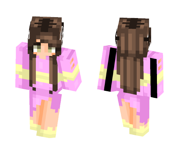 Kimono Kitty Girl - Girl Minecraft Skins - image 1
