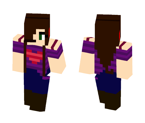 Download Free Gamer Heart Girl Skin for Minecraft image 1 Gamer Heart Girl - Girl Minecraft Skins - image 1