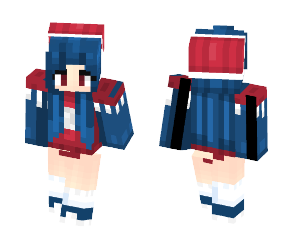 red, blue, and white ???? - Female Minecraft Skins - image 1