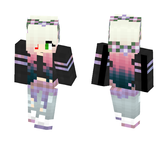 Download Free Mutant Girl | Red Eye | Green Eye | Skin for Minecraft image 1 Mutant Girl | Red Eye | Green Eye | - Girl Minecraft Skins - image 1