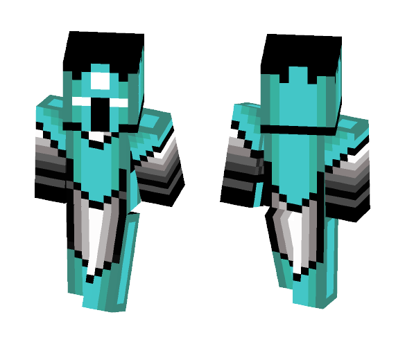 Cyan Knight - Male Minecraft Skins - image 1