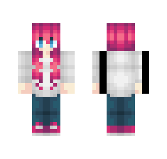 Cute Magenta Girl Skin - Cute Girls Minecraft Skins - image 2