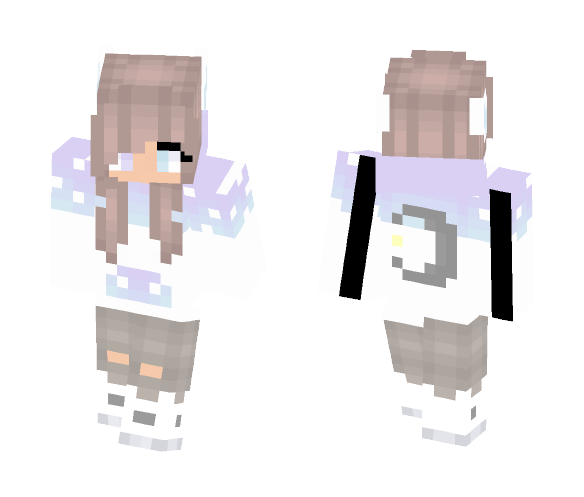 ~night~time~moon~ - Female Minecraft Skins - image 1