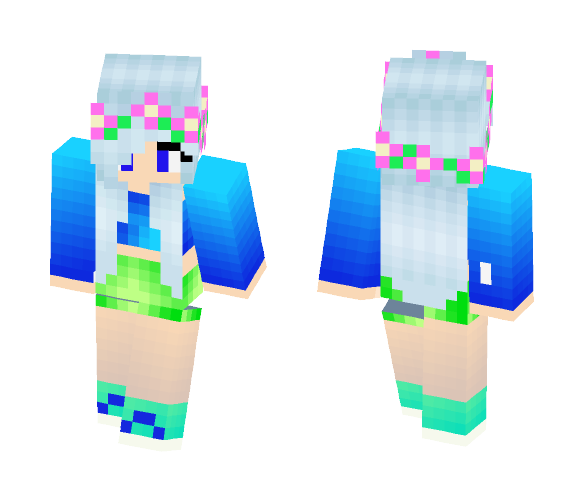 Download Free ????Girl With Flower Crown???? Skin for Minecraft image 1 ????Girl With Flower Crown???? - Flower Crown Minecraft Skins - image 1