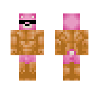 Pink Bear Bodybuilder - Male Minecraft Skins - image 2