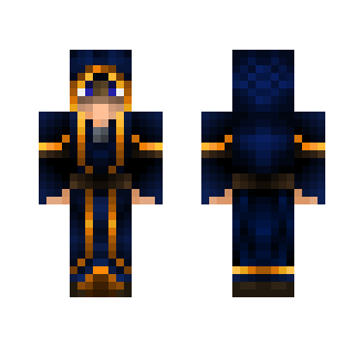 Blue Cloacked Figure