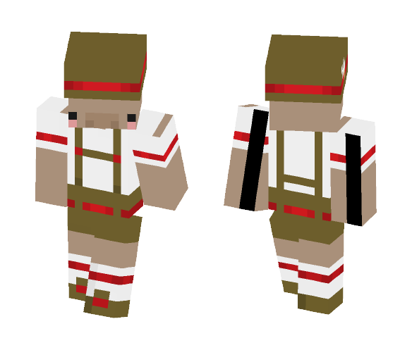 Kawaii Pig Camping - Kawaii Minecraft Skins - image 1