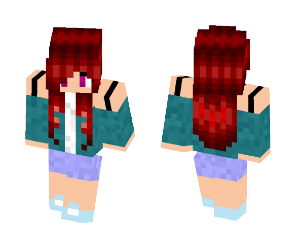 Teen Girl with Red Hair - Color Haired Girls Minecraft Skins - image 1