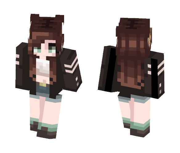 Crop top and socks - Female Minecraft Skins - image 1