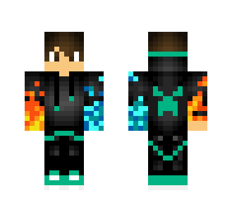 cool fire ice kid - Male Minecraft Skins - image 2