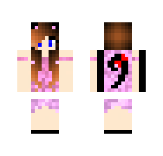 Cat Girl With pink dress - Cat Minecraft Skins - image 2