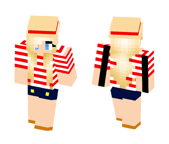 Boater Hat (2) - Female Minecraft Skins - image 1