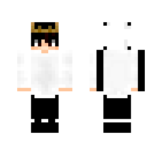 White Hoodie & Crown - Male Minecraft Skins - image 2