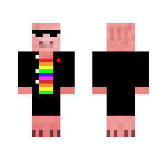 Suit w/ rainbow shirt piggy - Interchangeable Minecraft Skins - image 2