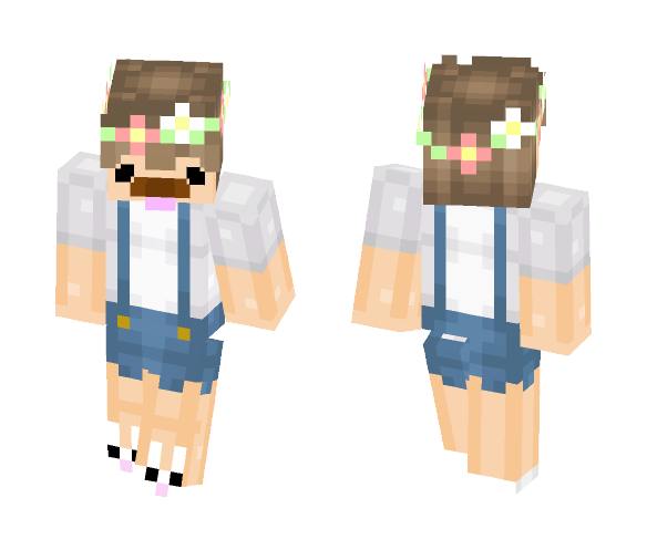 Snapchat Dog With Flower Crown - Dog Minecraft Skins - image 1
