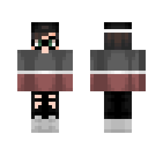 Boy With White Black And Red Shirt